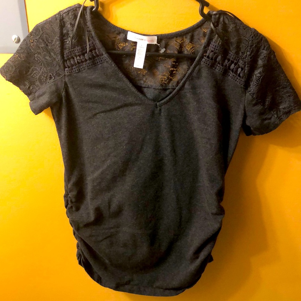 Large black ambiance maternity shirt